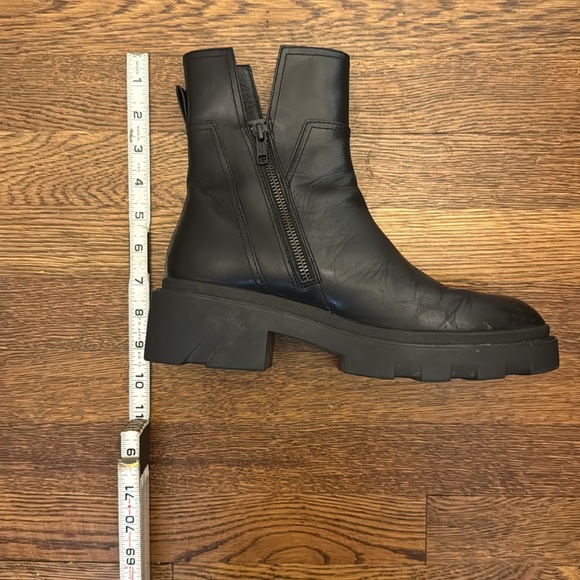 ASH brand, Melrose Lug Sole black leather booty - Picture 8 of 9
